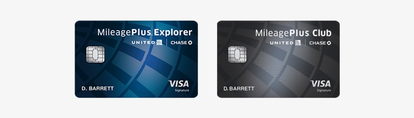 The United Mileageplus Explorer And Club Cards, From - Visa, transparent png download