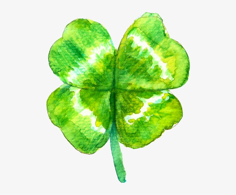 Art Watercolor Transparent Clover Luck - Illustration, transparent png download