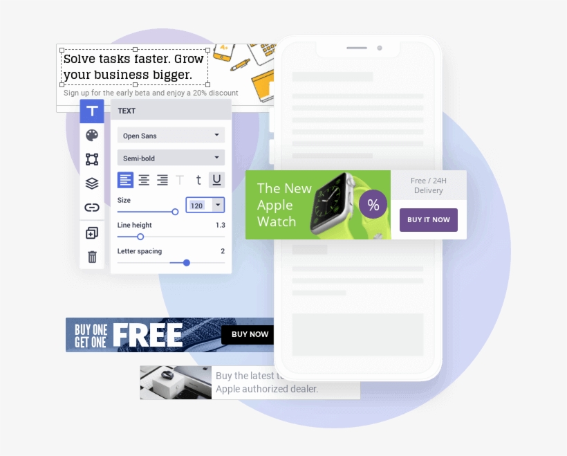 Mobile Ads Design Templates - Mobile Phone, transparent png download