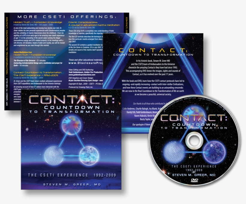 The Book Cover Designs, For Which The Above Dvd Accompanies - Contact: Countdown To Transformation : The Cseti Experience,, transparent png download