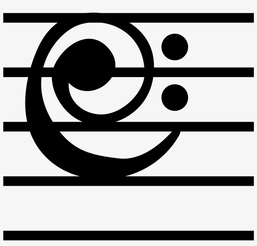 Open - Old Bass Clef Notation, transparent png download