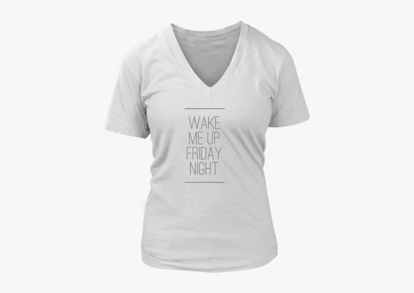Wake Me Up Friday Night - Stand With Rex 2016 (ladies) - District Womens V-neck, transparent png download