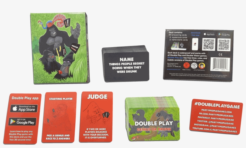 Genius Or Drunk - Party People Games Double Play Gangsters & Rats, transparent png download