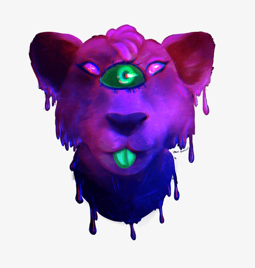 1156689 Emobunny Aanaglyph - Panther Profile, transparent png download