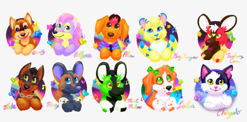 Lisa Frank Badges - Cartoon, transparent png download