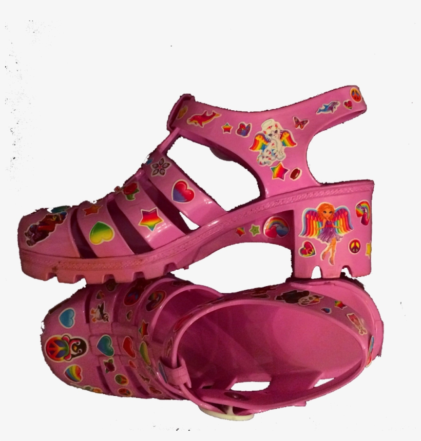 Tumblr Pastel Neon Childhood Lisafrank Sticker Pink - Transparent Jelly Shoes Png, transparent png download