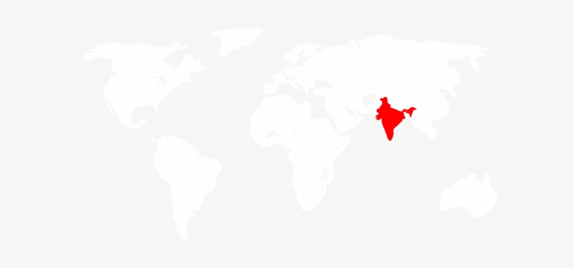 How To Set Use India In World Map Clipart, transparent png download