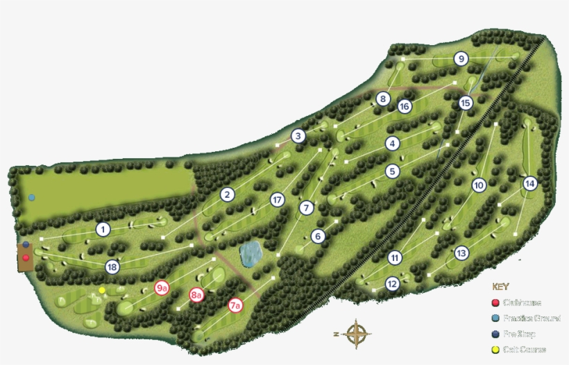 Hole One - Sunningdale Golf Course Map, transparent png download