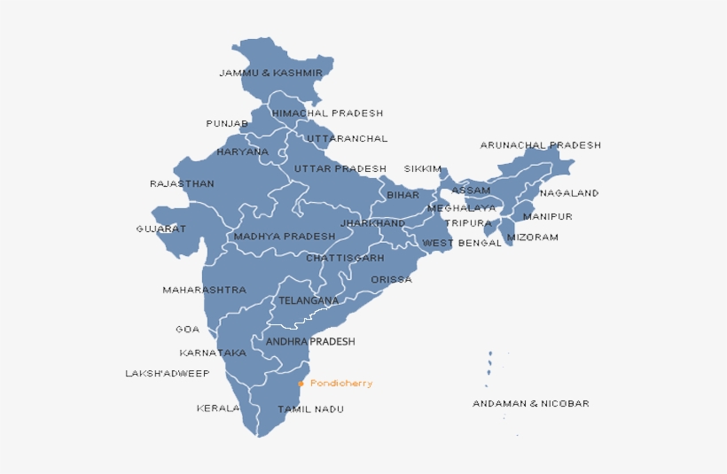 Click On The State To View List Of Colleges - India, transparent png download