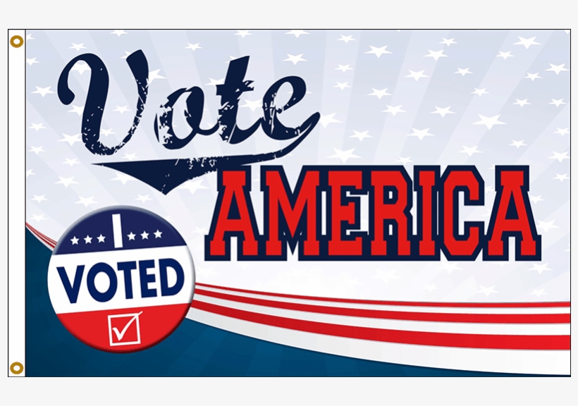I Voted Flag - Volpe, Vintage Red Shower Curtain, transparent png download