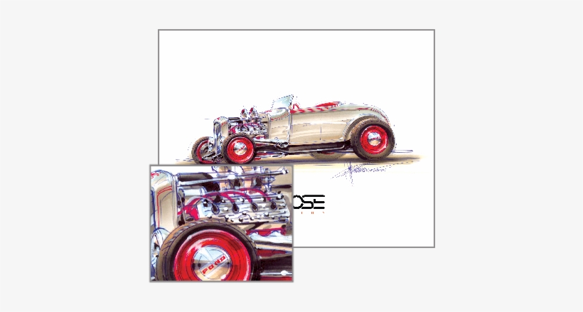 Traditional Hot Rod Print - Hot Rod, transparent png download