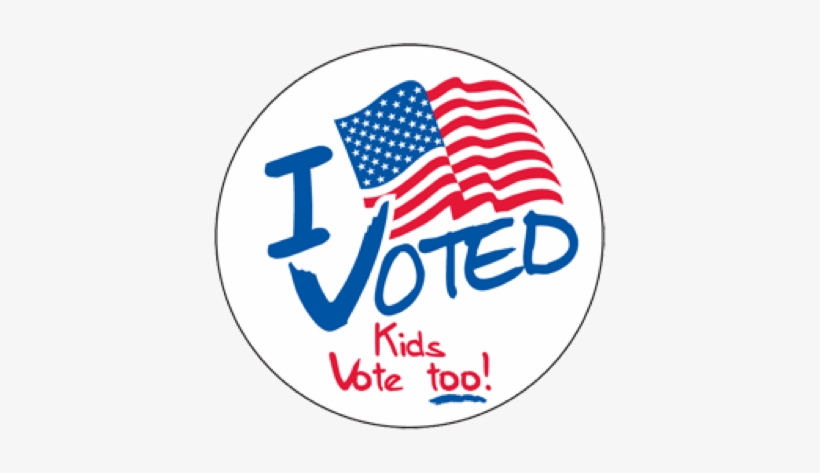 Kids Vote Too - Voted By Mail Stickers, transparent png download