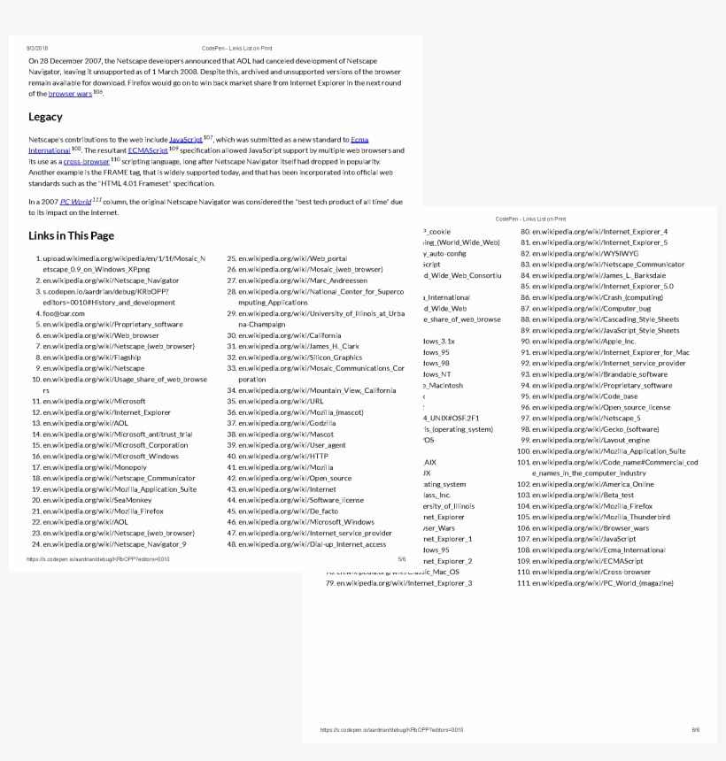 Example Of A Couple Printed Pages Showing The Links - Printing, transparent png download