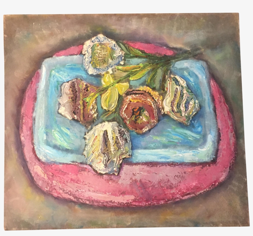 Pastels Drawing Still Life Vintage Modernist Original - Painting, transparent png download