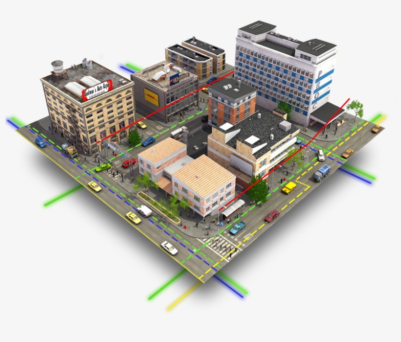 Vgis Holographic Municipal Planning - 3d Rendering, transparent png download