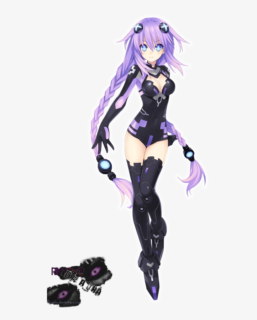 Purple Heart Render By Dragha-d5ynq19 - Anime Super Villain Girl, transparent png download