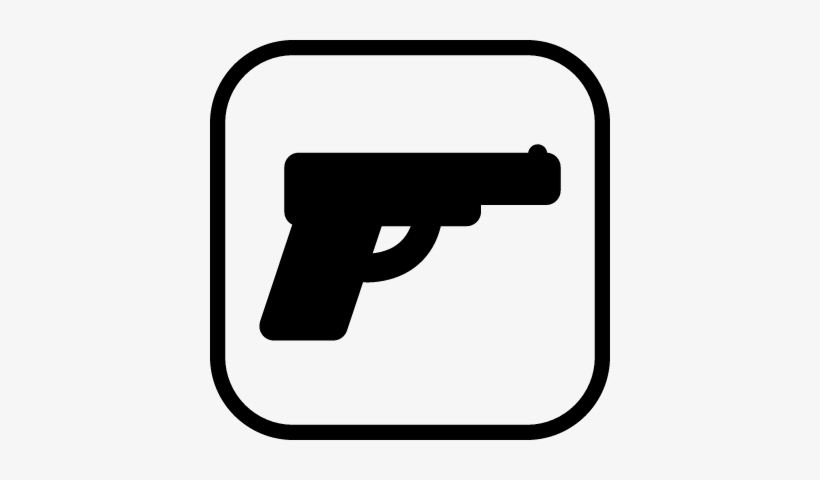 Gun Sign Vector - Firearm Sign, transparent png download