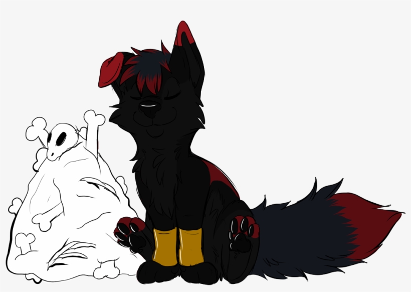 Puppy Jaketta And Her Pile Of Bones - Illustration, transparent png download