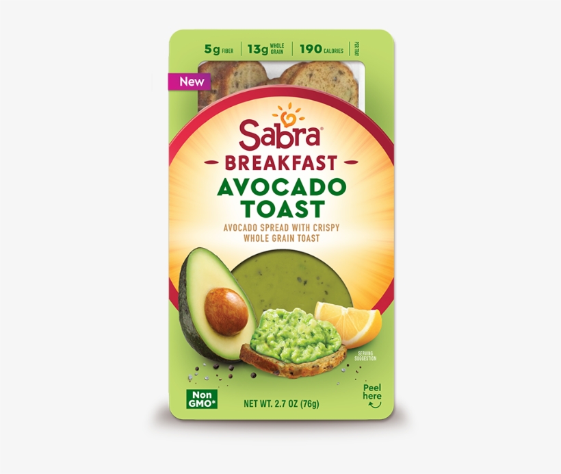 sabra Breakfast Avocado Toast - Sabra Breakfast Avocado Toast, transparent png download