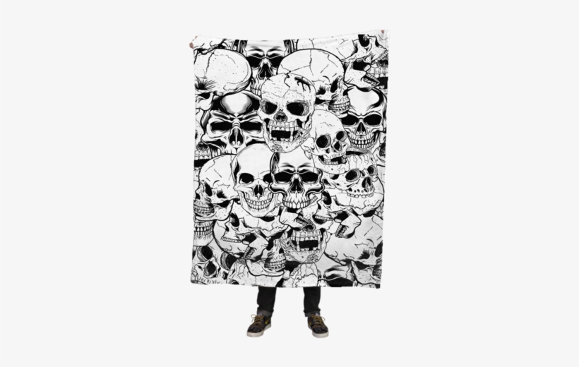 Pile Of Skulls Fleece Blanket - Brave New Look Skulls All Over These Women's Canvas, transparent png download