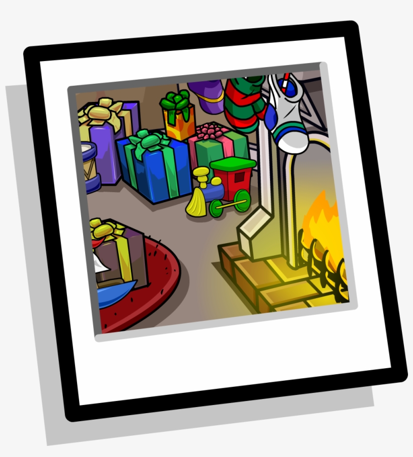 Holiday Fireplace Background - Club Penguin, transparent png download