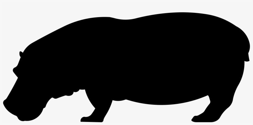 Image Black And White Library Clipart Hippo - Portable Network Graphics, transparent png download