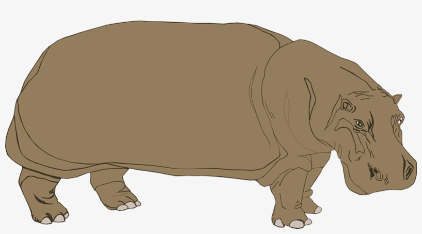 Hippo Clipart Dee Image - Hippopotamus, transparent png download