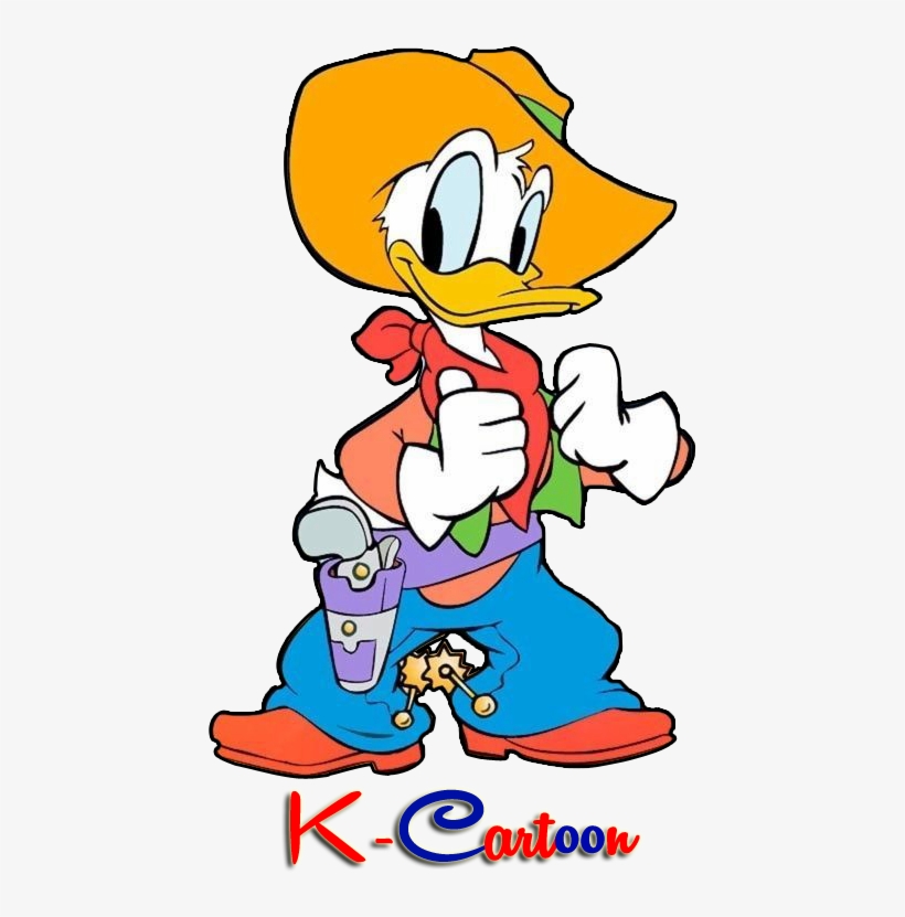 Donald Bebek Koboi Vector Png - Pato Donald Vaquero, transparent png download