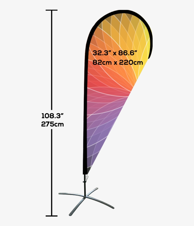 Teardrop Beach Flag - ธง ชายหาด Beach Flag ธง รูป หยด น้ำ, transparent png download