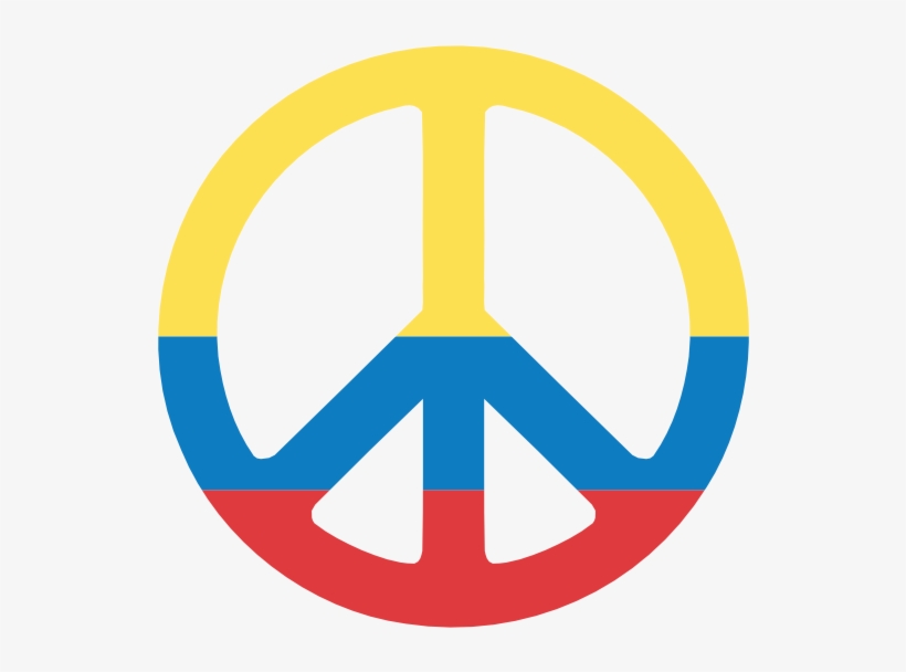 Colombian Clipart Panda Free Images - Peace Symbol Colombia, transparent png download