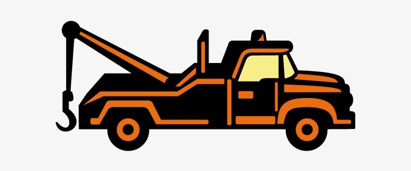 Roadside Services Available - Tow Wrecker Truck Side Retro Card, transparent png download