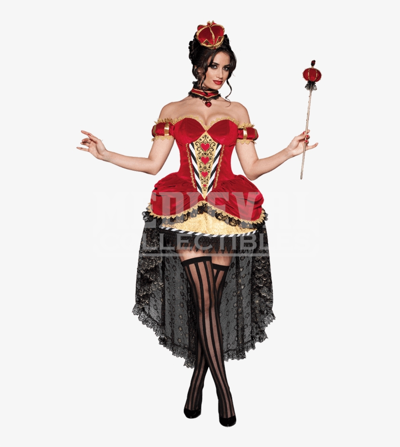 Sultry Queen Of Hearts Womens Costume - Queen Of Hearts Sexy Costume, transparent png download