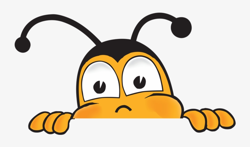 Bee Peeking - Bee Under Magnifying Glass, transparent png download