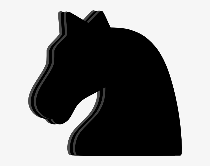Black Knight Clip Art - Black Chess Knight Art, transparent png download