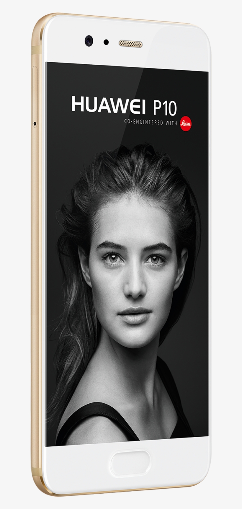 P10 Gold Front 45 Left Ui Ger Model Product Logo - Huawei P10 Plus Dorado, transparent png download