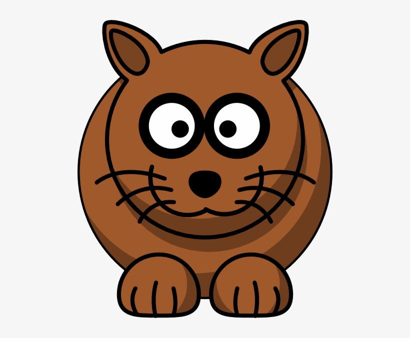 Cat No Tail Clip Art - Cat Cartoon Black And White, transparent png download