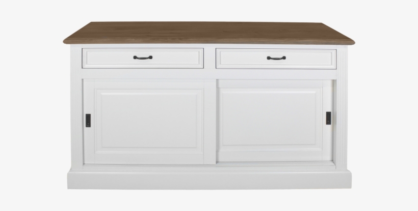 Dresser Hm22 - White/brown - Cabinetry, transparent png download
