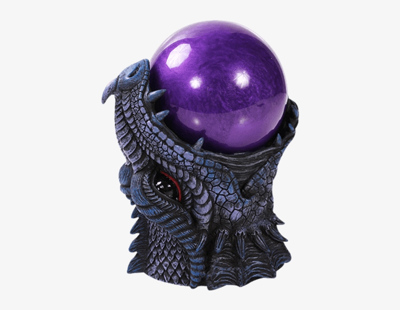 Dragon Head Purple Orb Statue - Dragon Purple Sandstorm Ball Figurine, transparent png download