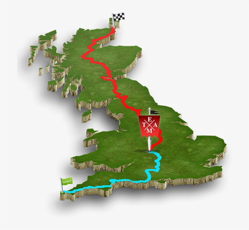 Land's End To John O'groats Virtual Challenge - Lands End To John O Groats Challenge, transparent png download