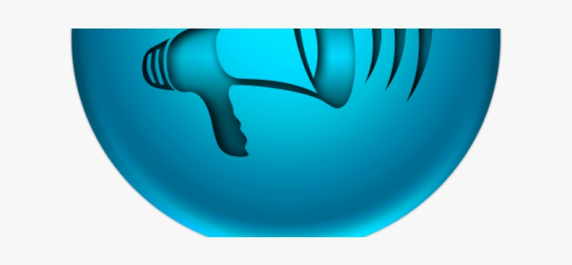002679 Blue Metallic Orb Icon Media Loud Speaker - Graphic Design, transparent png download
