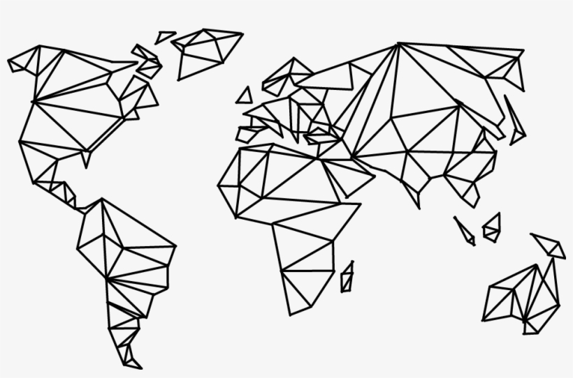 Picture Free Download Maps Travel Travelling Travels - Geometrical World White Studio Nahili Affiche, transparent png download