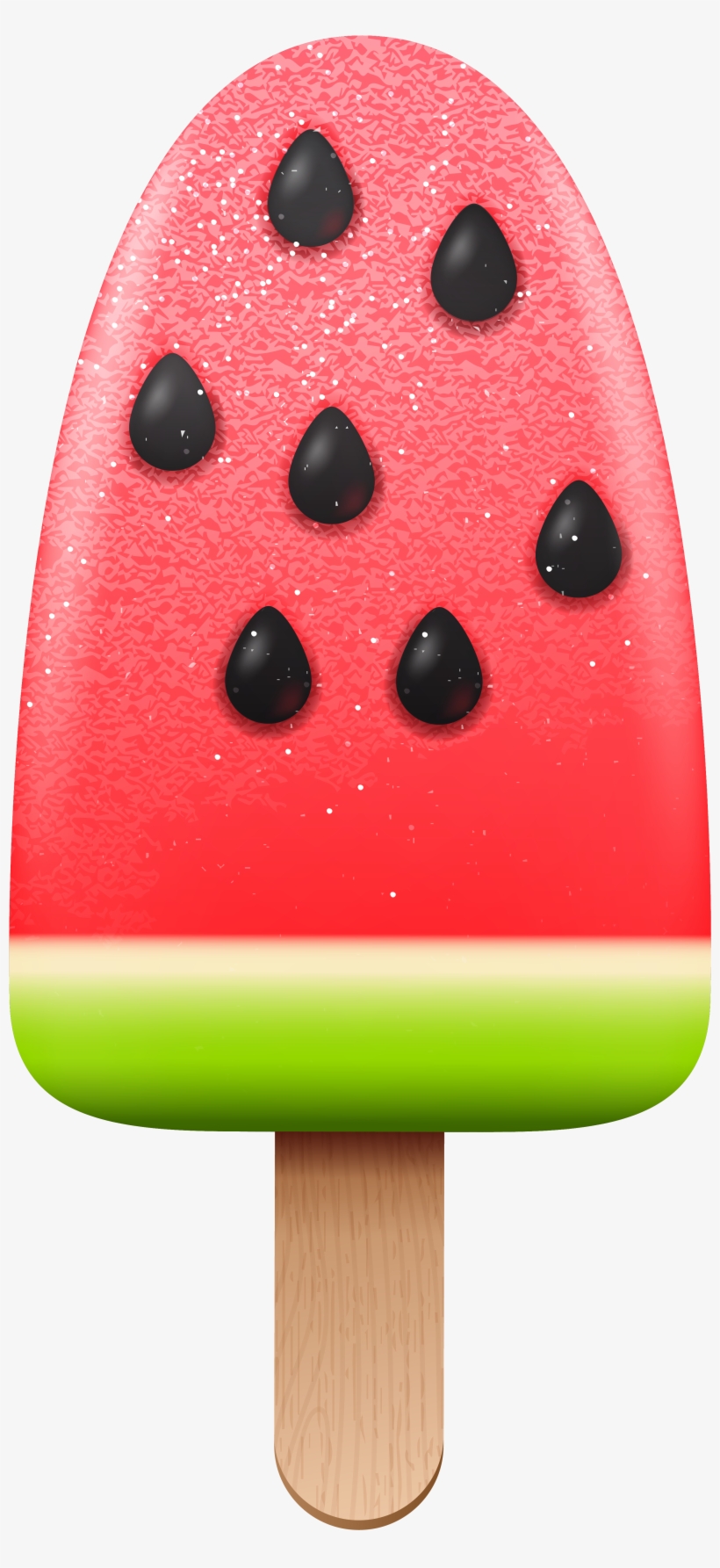 Melon Ice Cream Png Clipart Image - Watermelon Ice Pop Clipart, transparent png download