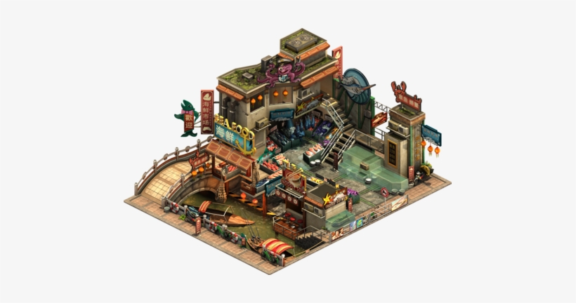 38 Contemporaryera Fish Market - Scale Model, transparent png download