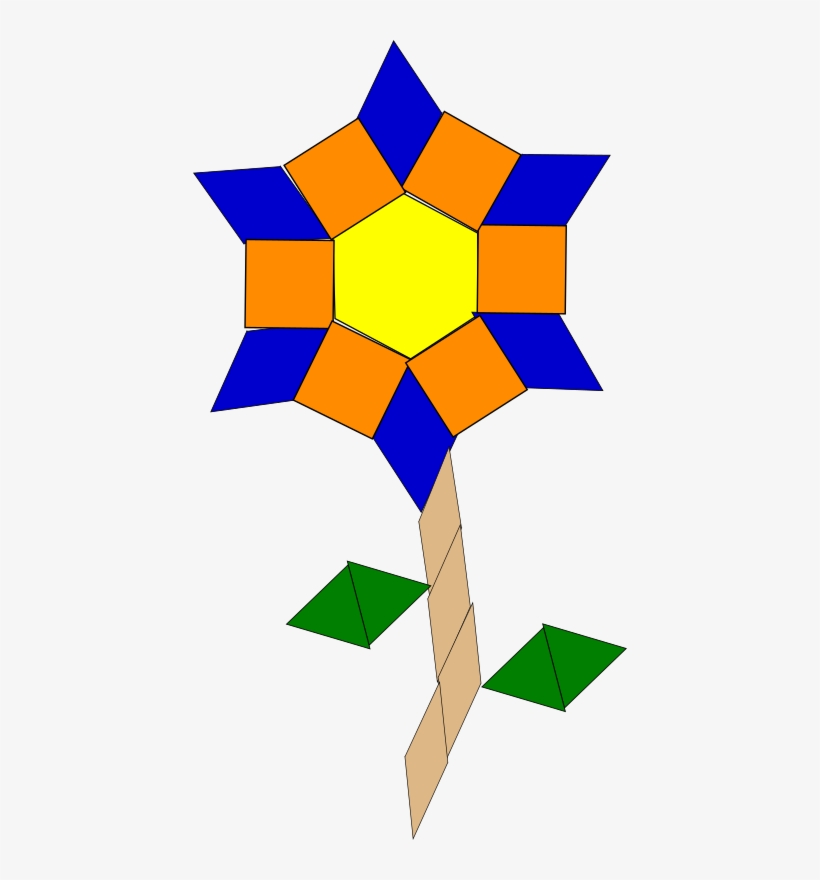 Download Different Flowers With Geometric Shapes - HD Transparent PNG ...
