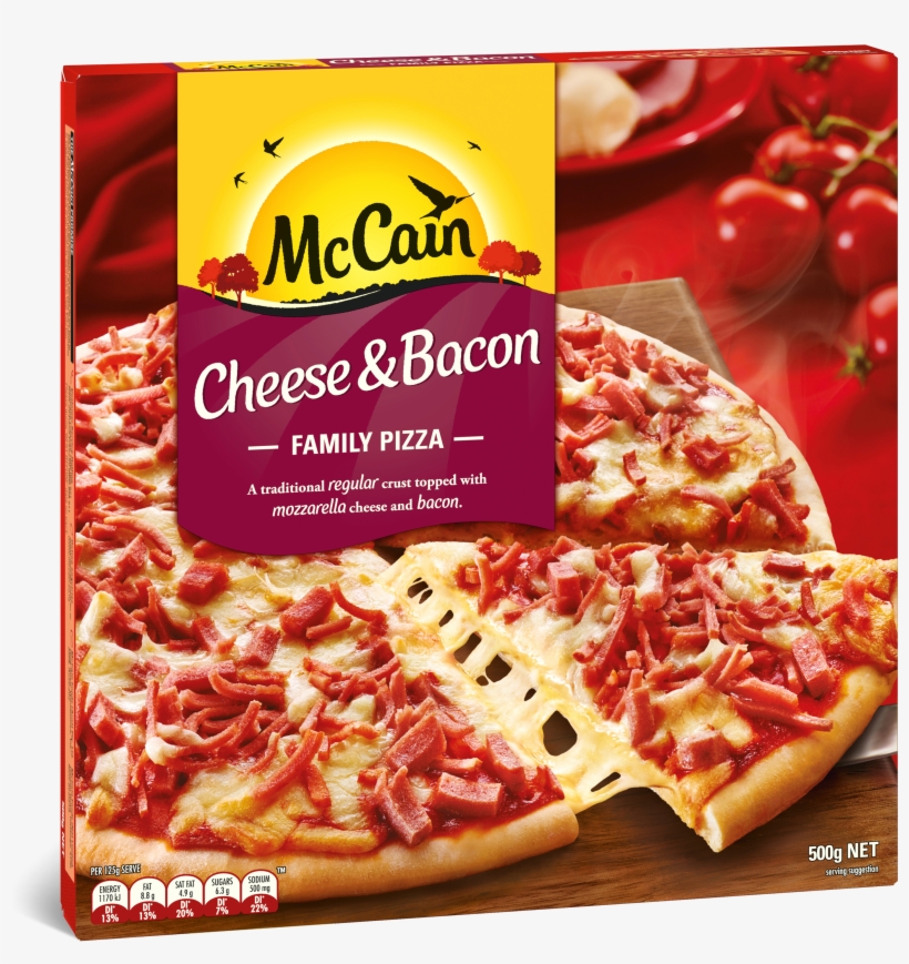 Cheese & Bacon Family Pizza 500g, transparent png download