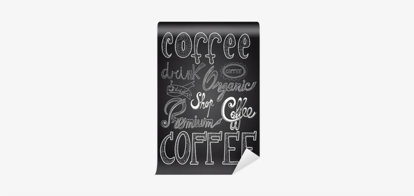 Coffee Chalkboard Illustration Wall Mural - Framed Art: Cienpies' Coffee Chalkboard Illustration,, transparent png download