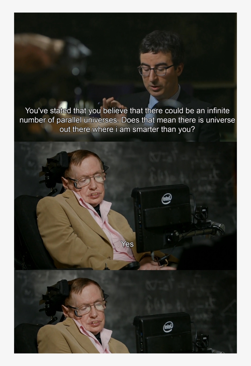 Stephen Hawking And John Oliver - Stephen Hawking John Oliver, transparent png download