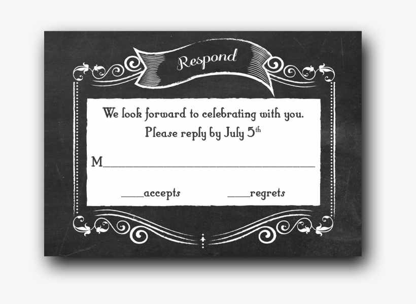 Chalkboard Ribbon - Envelope, transparent png download