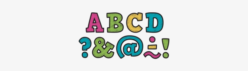 Chalkboard Brights Bold Block 1-3/4 Clingy Thingies - Teacher Created Resources 2; Bold Block Magnet Letters,, transparent png download