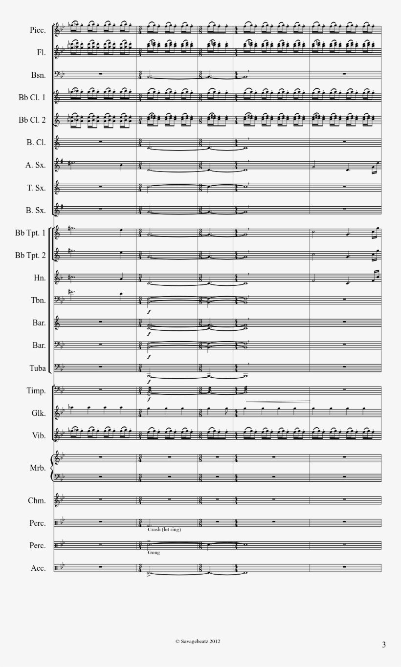 Cinematic Fantasy Pt1 Sheet Music Composed By John - Final Fantasy Dancing Mad Movement 3 Sheet Music, transparent png download